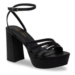 Chase + Chloe Black Platform Sandals